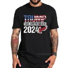 Футболки с флагом Трампа 2024, футболки с американской спиной 47-го президента, мужские женские и мужские футболки для фитнеса, Японские футболки большого размера