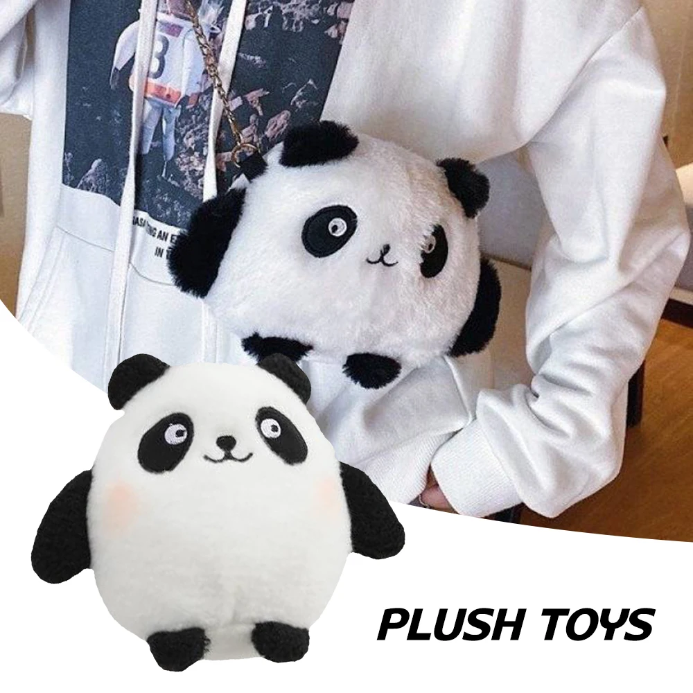 

Girl's Sling Bag Plush Panda Cross Body Bag with Adjustable Strap 20cm good-looking Women's Tote Handbags Shoulder Handbags H9