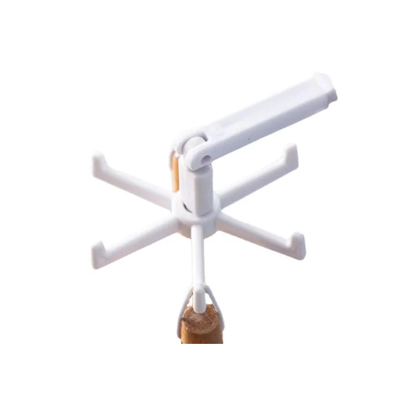 

Многофункциональный вращающийся крючок для хранения на кухне, 360-градусный, с шестью зажимами, легкий пробойник, многофункциональный липки...