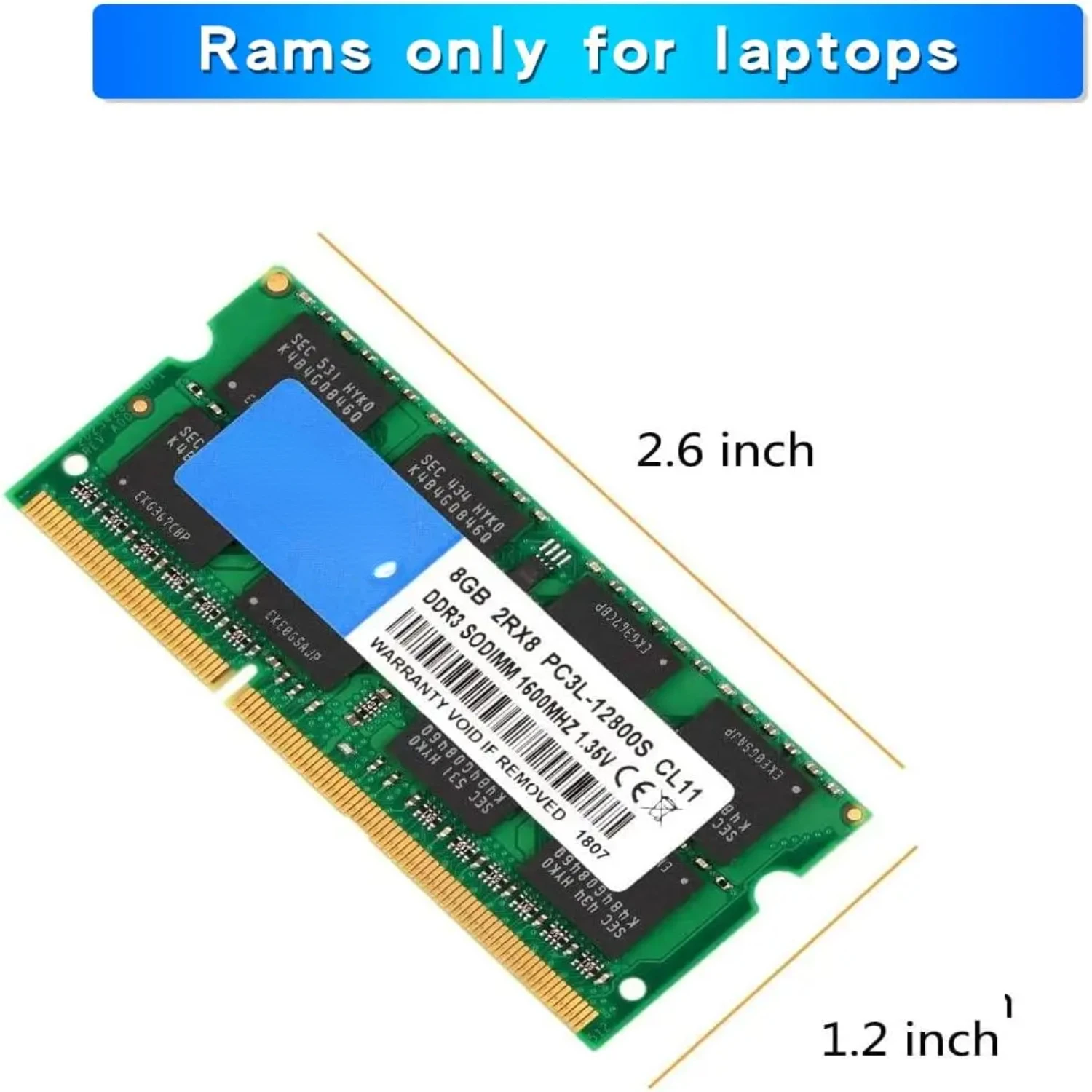 2X8 ГБ DDR3L 1600 МГц SODIMM Оперативная память для ноутбука DDR3 8 1 35 В PC3L-12800S Non-ECC - зеленый