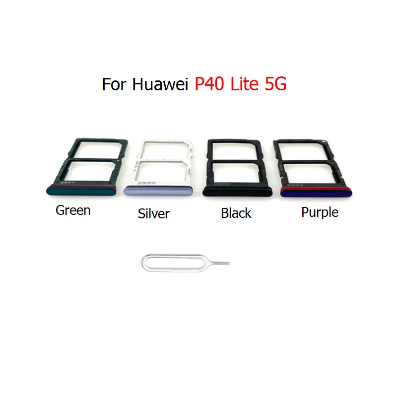 

SIM Card Slot Tray For Huawei P40 Lite 5G Phone SIM Chip SD Card Holder Replacement Parts