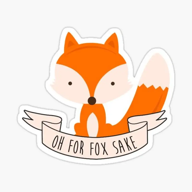 

Наклейка Oh For Fox саке для декора ноутбука, спальни, автомобиля, симпатичное мультяшное искусство, модный общественный чемодан