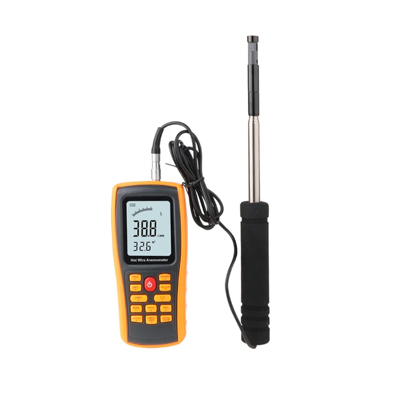 

GM8903 2.6 inch LCD Screen Digital Handheld Hot Wire Wind Speed Wind Temperature Anemometer