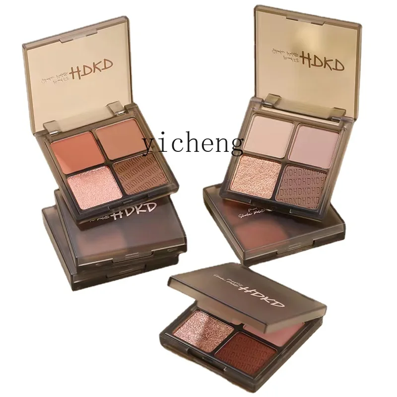 

ZC New Four Color Eyeshadow Palette Ins Cheap Student Shimmer Matte Waterproof Beginner