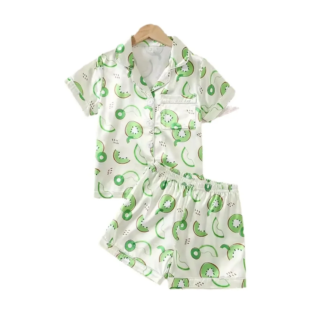 Новинка лета 2024 Детский кардиган с цветным блочным принтом отложным воротником и