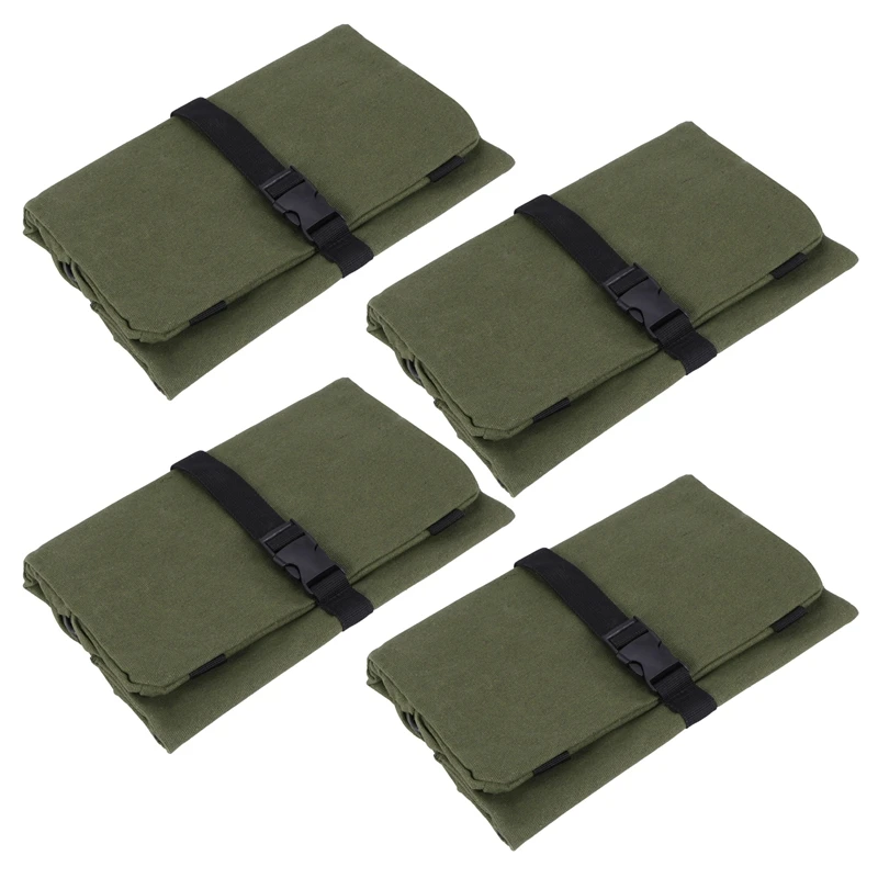 

4X Roll Tool Roll Multi-Purpose Tool Roll Up Bag Wrench Roll Pouch Hanging Tool Zipper Carrier Tote