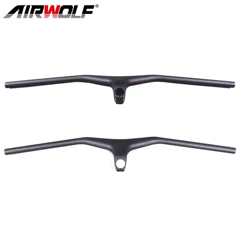 Airwolf-17Degree mtb карбоновый Интегрированный руль 600 ~ 800 80/90/100/110 мм руль для горного велосипеда 3K матовый велосипед