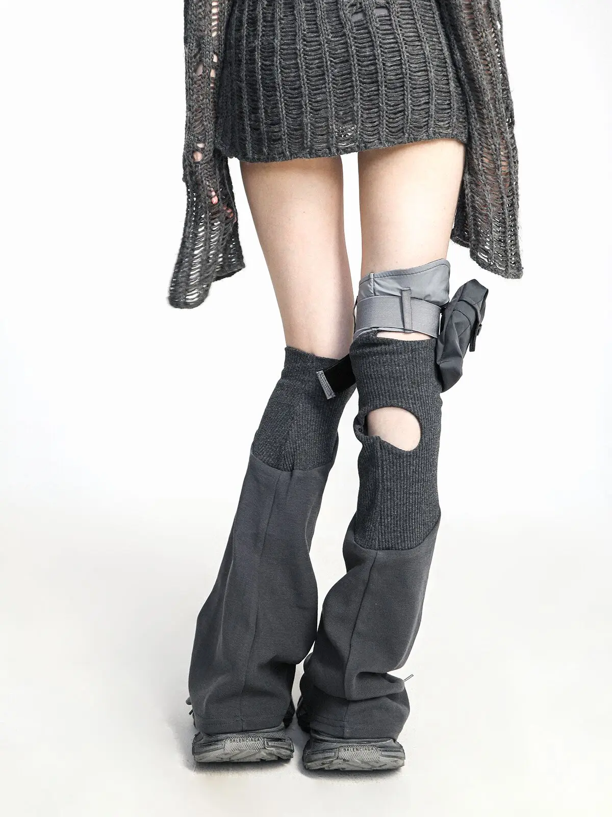 CTRLLOCK Techwear Асимметричные карманы гетры для женщин эластичные Лоскутные этикетки