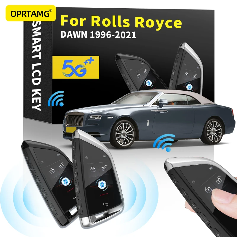 

Car Accessories Key For Rolls Royce DAWN 1996-2021 Smart LCD Key Keychain Key Shell Modified Car Smart LCD Key Remote smart key
