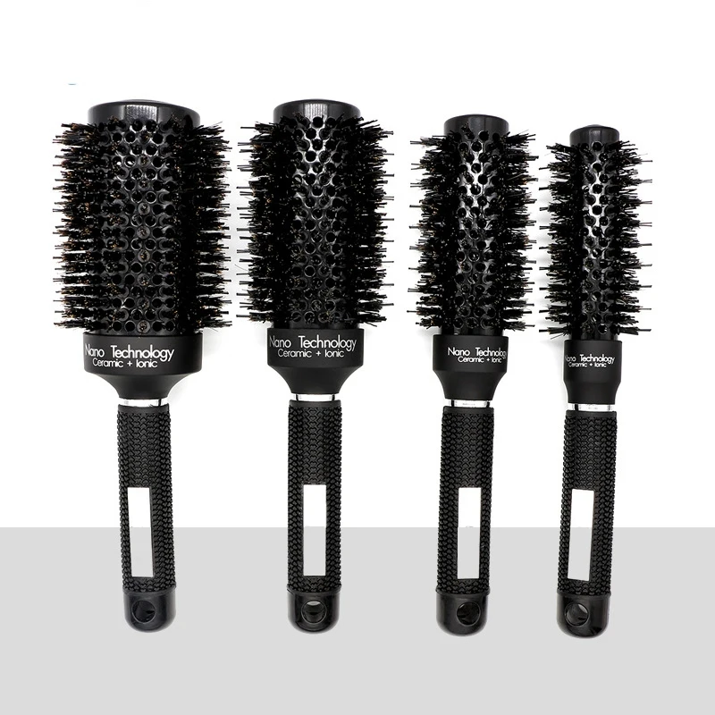 

Hot Hair Ceramic Brush Salon Styling Tools Round Hair Comb Hairdressing Curling Hair Brushes Comb