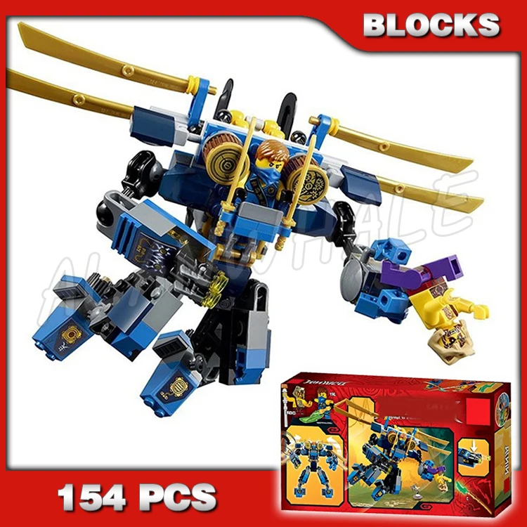 

154pcs Shinobi Jay’s Electro Mech Posable Arms Crossbow Ballista Golden Blade 10317 Building Block Sets Compatible with Model