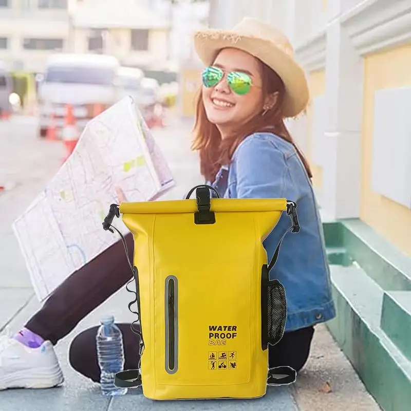 Пляжный рюкзак сухие сумки для активного отдыха со светоотражающими полосками