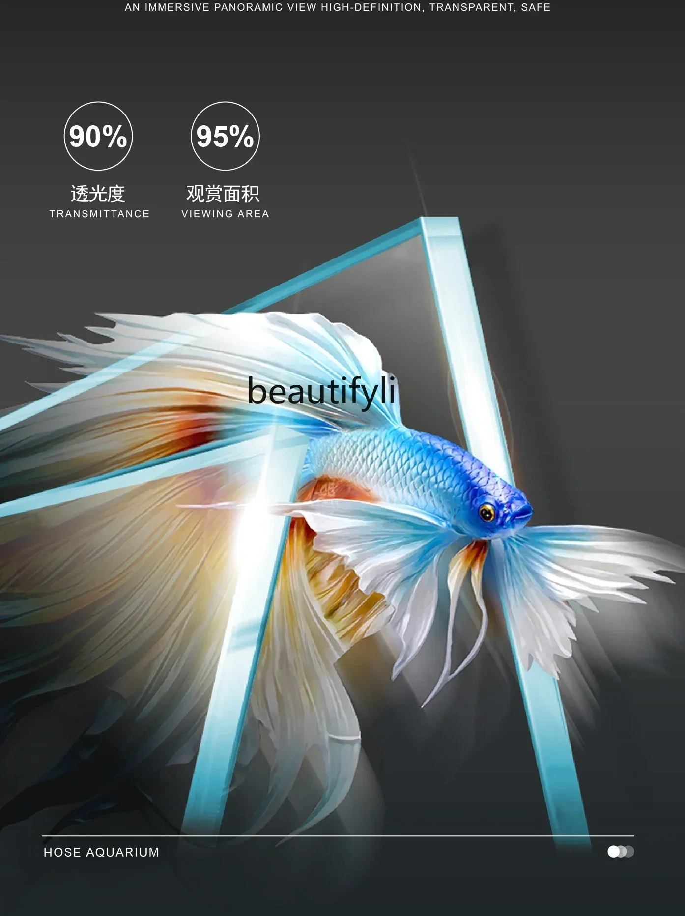 NNA Аквариум Нижний Фильтр Гостиная Поточный Цилиндр Упаковка Задний Перелив
