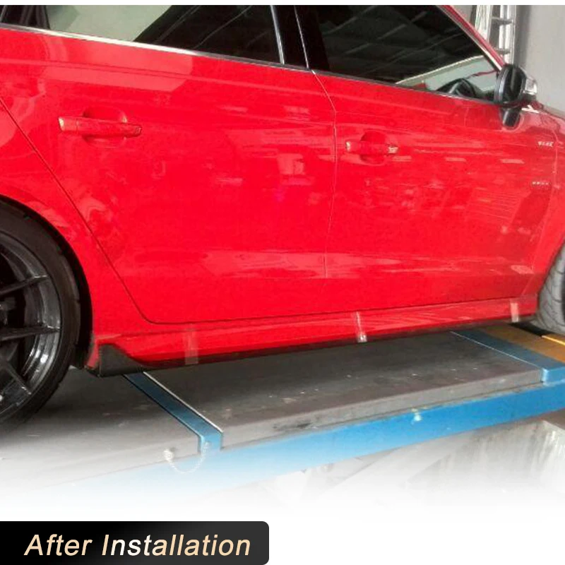 Автомобильные боковые юбки из углеродного волокна комплект кузова для Audi A3 Sline S3