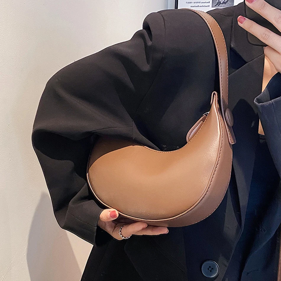 

Модная Наплечная Сумка с полумесяцем для женщин, трендовые сумки с коротким ремешком, роскошные дизайнерские высококачественные кошельки ...