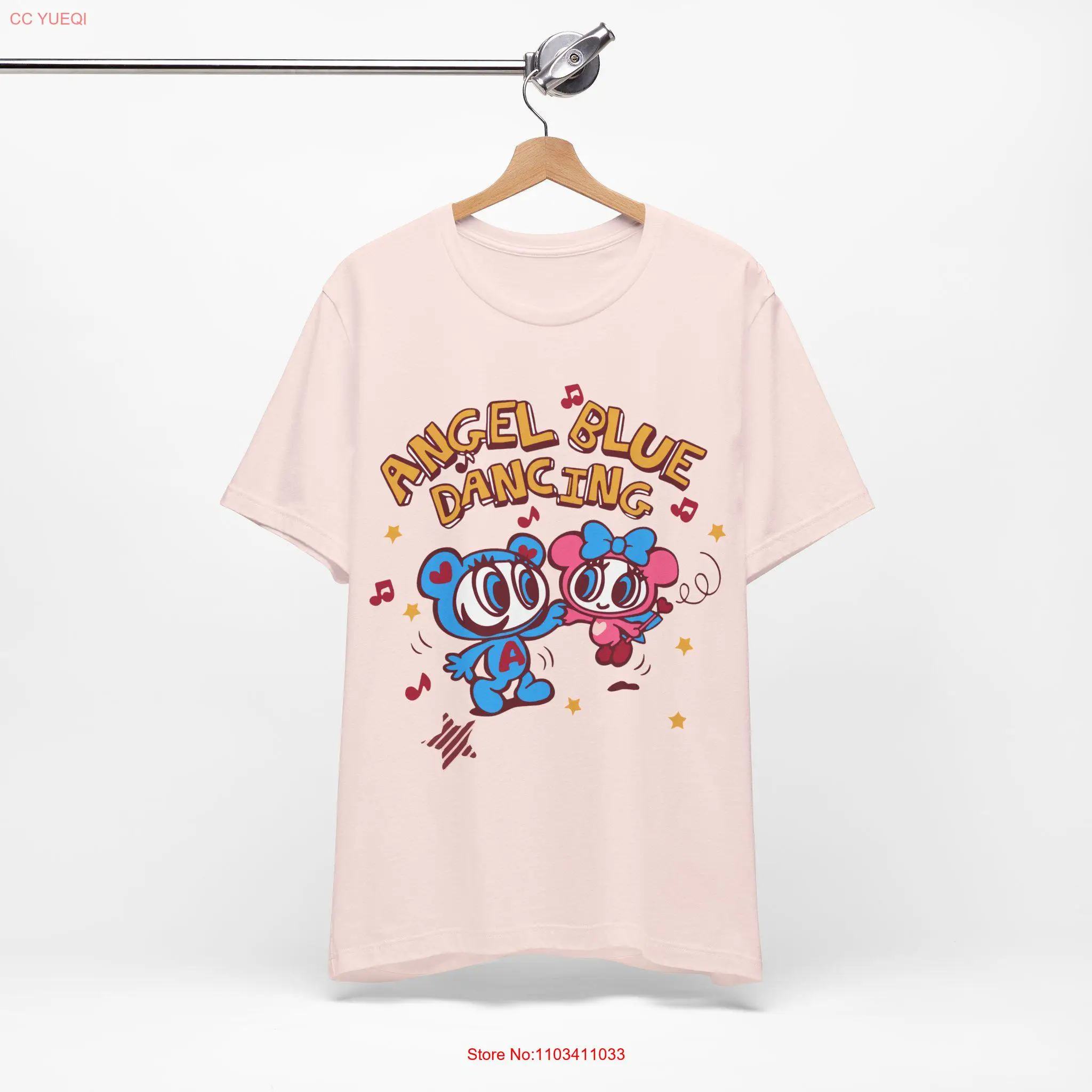 Футболка Angel Blue Dancing Y2K Kawaiicore Cutecore Pinkcore Jojifuku с длинными или короткими рукавами