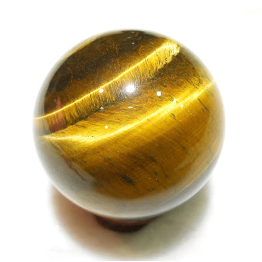

Round Tiger Eye 2cm Pendants Healing Ball Handmade Sphere Natural Rare Crystal Mini Gift Toy Yellow