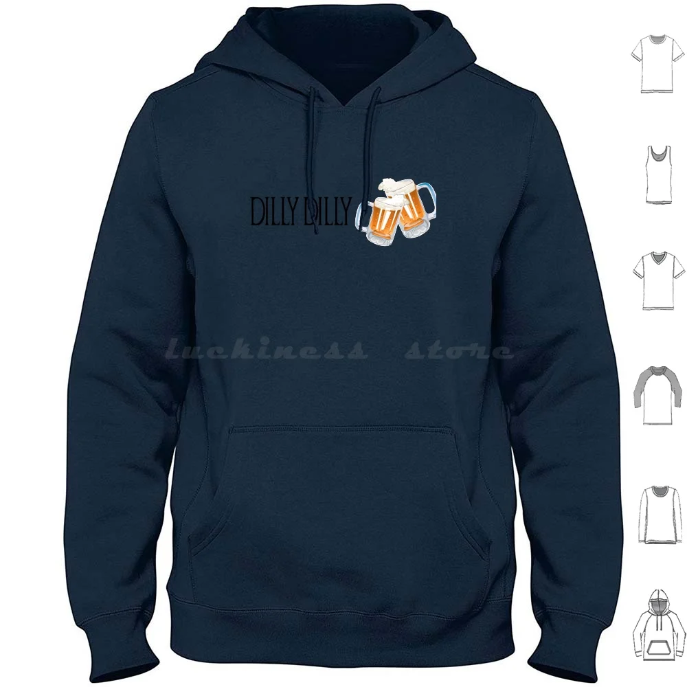 

Dilly Dilly Cheers Hoodie cotton Long Sleeve Dilly Dilly Cheers Beer Bud Bud Light Football America Merica Usa Mens Boys