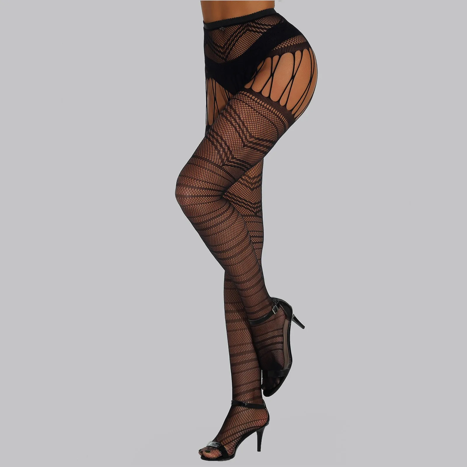 

New Sexy Womens Fishnet Tights Plus Size Lace Suspender Pantyhose Stocking Christmas Fashion Seductive Charming Stockings Thigh