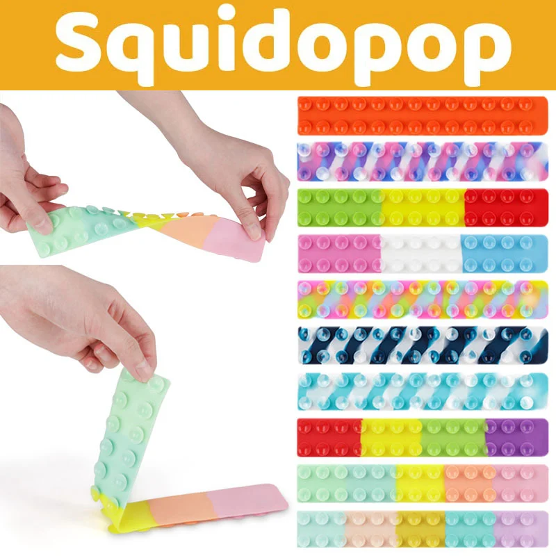 

Squidopop Fridge Magnet Adult Stress Toy Squishy Gifts Fidget Silicone Sheet Fold It Relief Squeeze Antistress