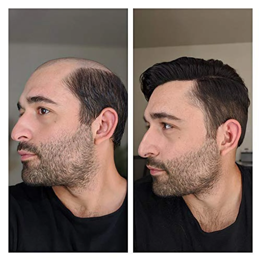 100% Human Hair Natural Hairline Durable Mens Toupee Black Ash Brown Blonde Undetectable Thin Skin Full PU Capillary Prosthes