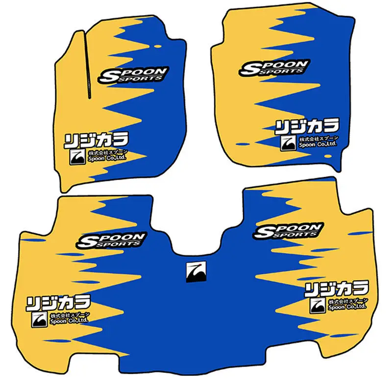

For Honda Civic jdm Spoon Car Floor Mat Auto Interior Styling Accessories Foot Protector Mat 4 Pieces