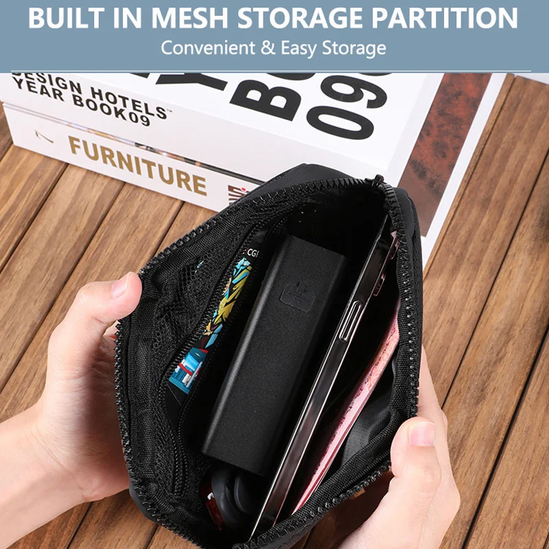 Портативная мини-сумка для монет износостойкая велосипедная сумка хранения