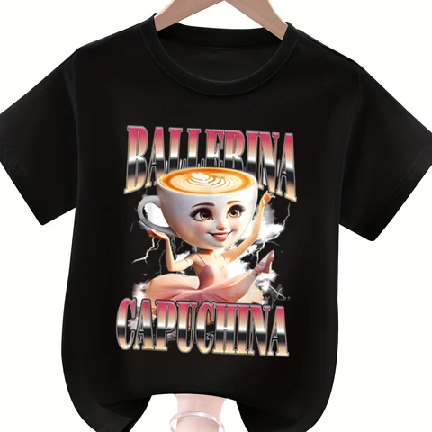 Детская футболка Brainrot Meme из хлопка и полиэстера