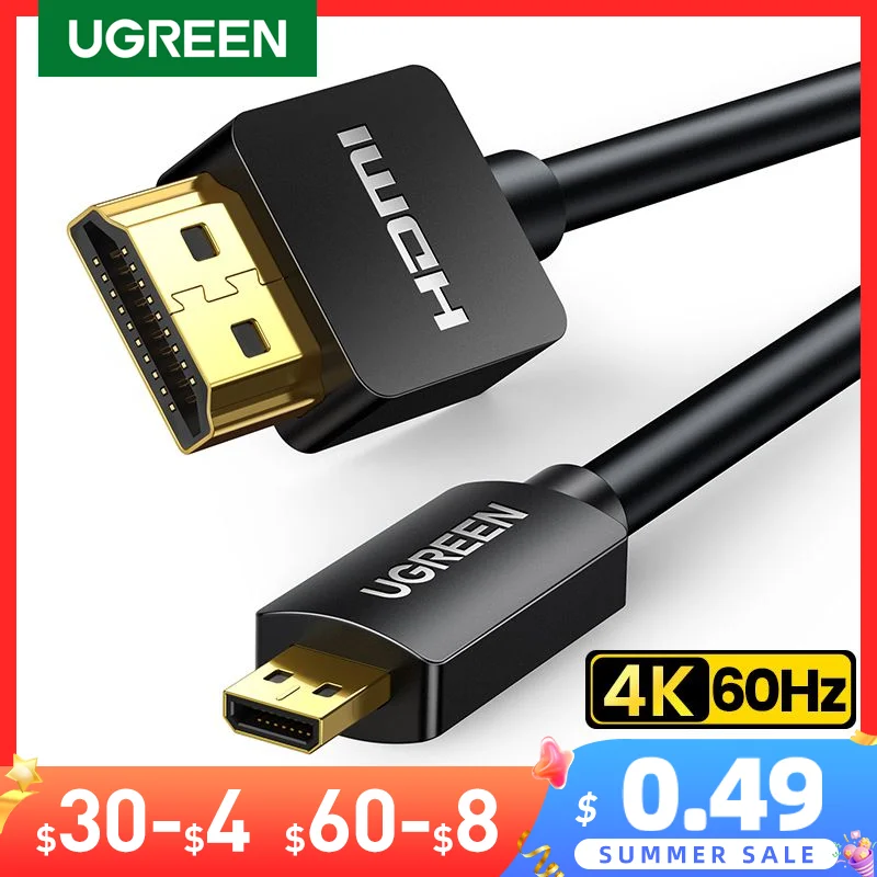 UGREEN Micro HDMI-Compatible 4K/60Hz 3D Effect Micro HD to H