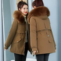 zouxo winter clothes women fleece thickened loose parka overcoat 2022 new fashion short down cotton clothes coat