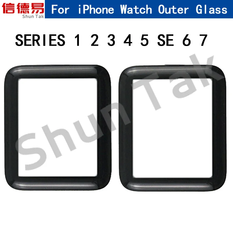 

Для Apple Watch S1 S2 S3 7 передняя внешняя стеклянная крышка объектива для Apple watch серии 1 2 3 4 SE стекло сенсорной панели 38 мм 42 мм 40 мм 44 мм