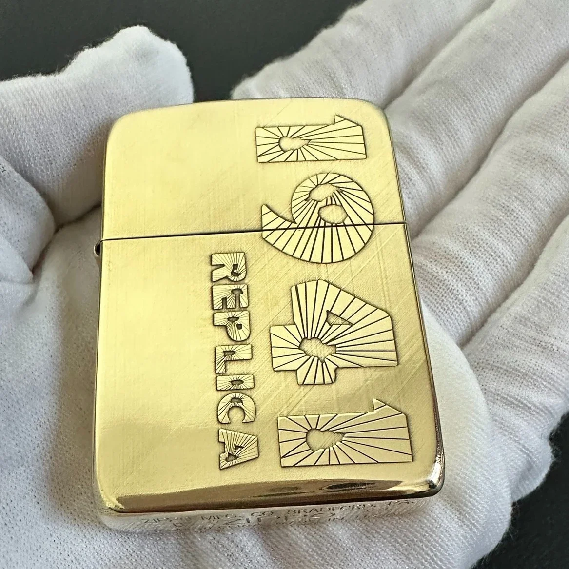 Zippo Зажигалка Золотая латунь резьба 1941 памятная версия ветрозащитная Коллекция в