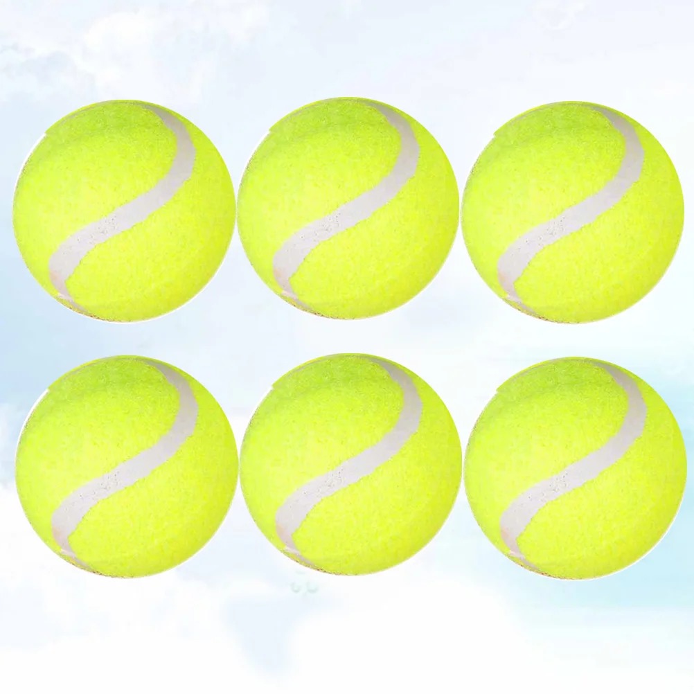 

6 PCS Sports Ball Tennis Balls Tenis Niño Heavy Accessory Extra Duty Machine Regular Child Accessories