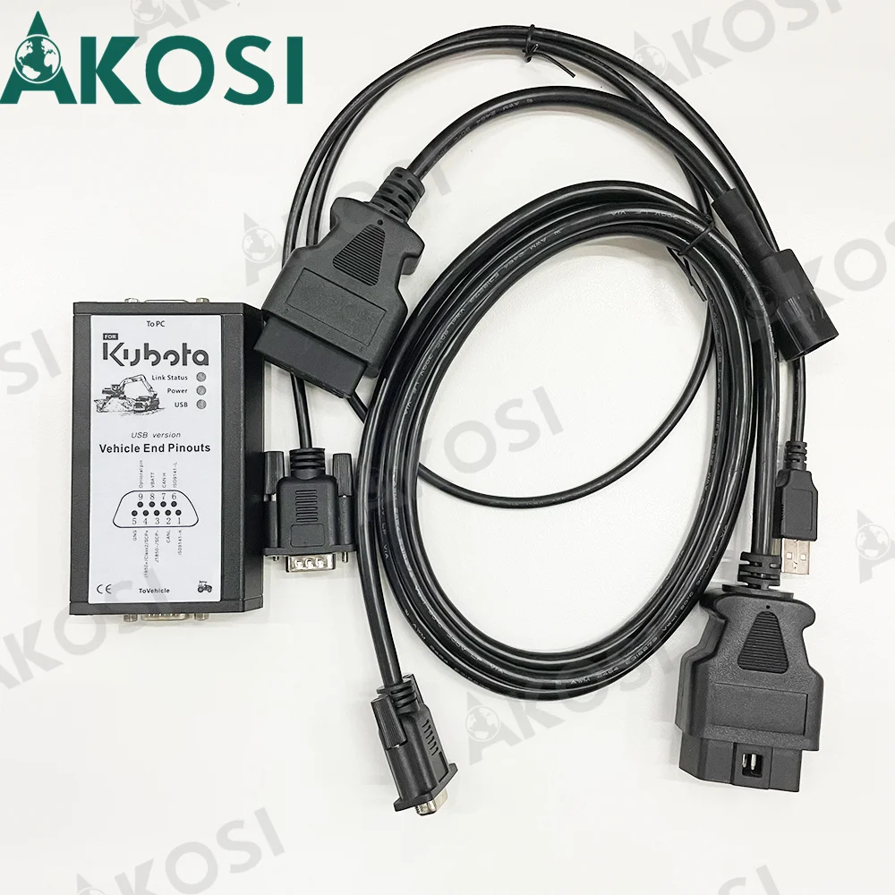 4 PIN 12 PIN diagnostic Cable For Kubota Takeuchi Diagmaster Data Link Adapter Construction agriculture diagnostic tool