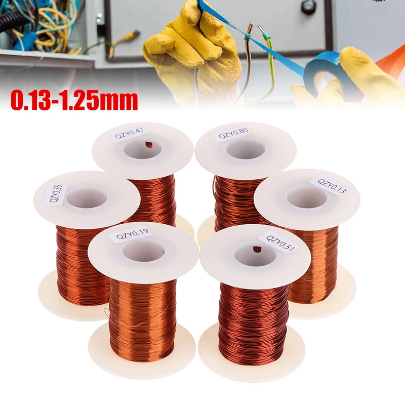

0.13mm to 1.25mm copper wire Magnet Wire Enameled Winding wire Coil Wire 100g
