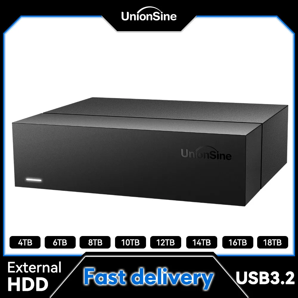 UnionSine 8TB 10TB 16TB 18TB 3.5" Desktop External Hard Driv