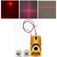 focusable 650nm 5mw red laser diode module dot line cross shape 12x35mm with 20x27x50mm heatsink