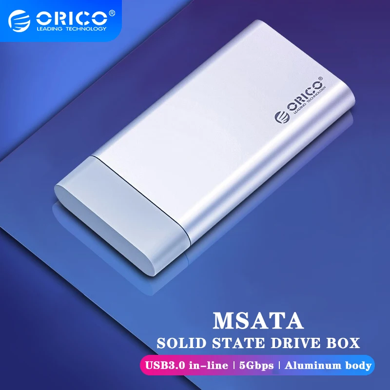 ORICO MSG All-aluminum UBS3.0 In-line MSATA Hard Drive Box Laptop Solid State SSD Mini Portable External Box
