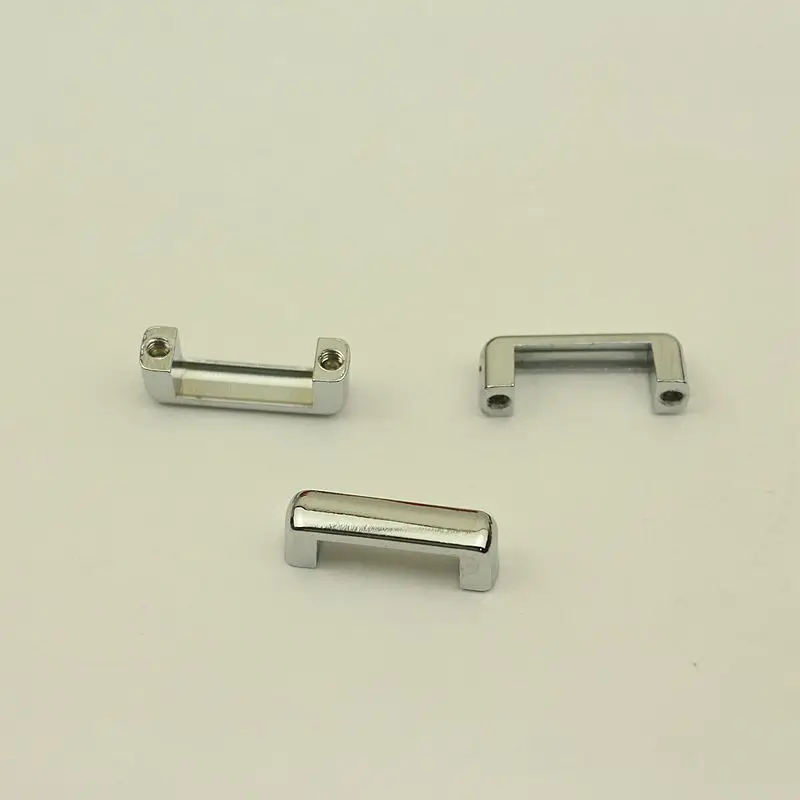 30Pcs 16mm Metal Bag Deco Buckles Arch Bridge Hanging Hooks Screw Connector for Bags Strap DIY Leather Crafts Accessories