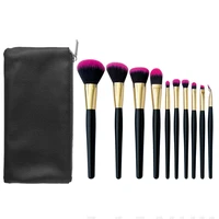 high quality 10 pcs matte black soft fluffy makeup brushes set for cosmetics foundation blush powder eyeshadow makeup brush tool