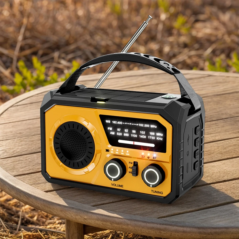 Автомобильное аварийное радио с BT светодиодным фонариком Power Bank SOS 16000 мАч