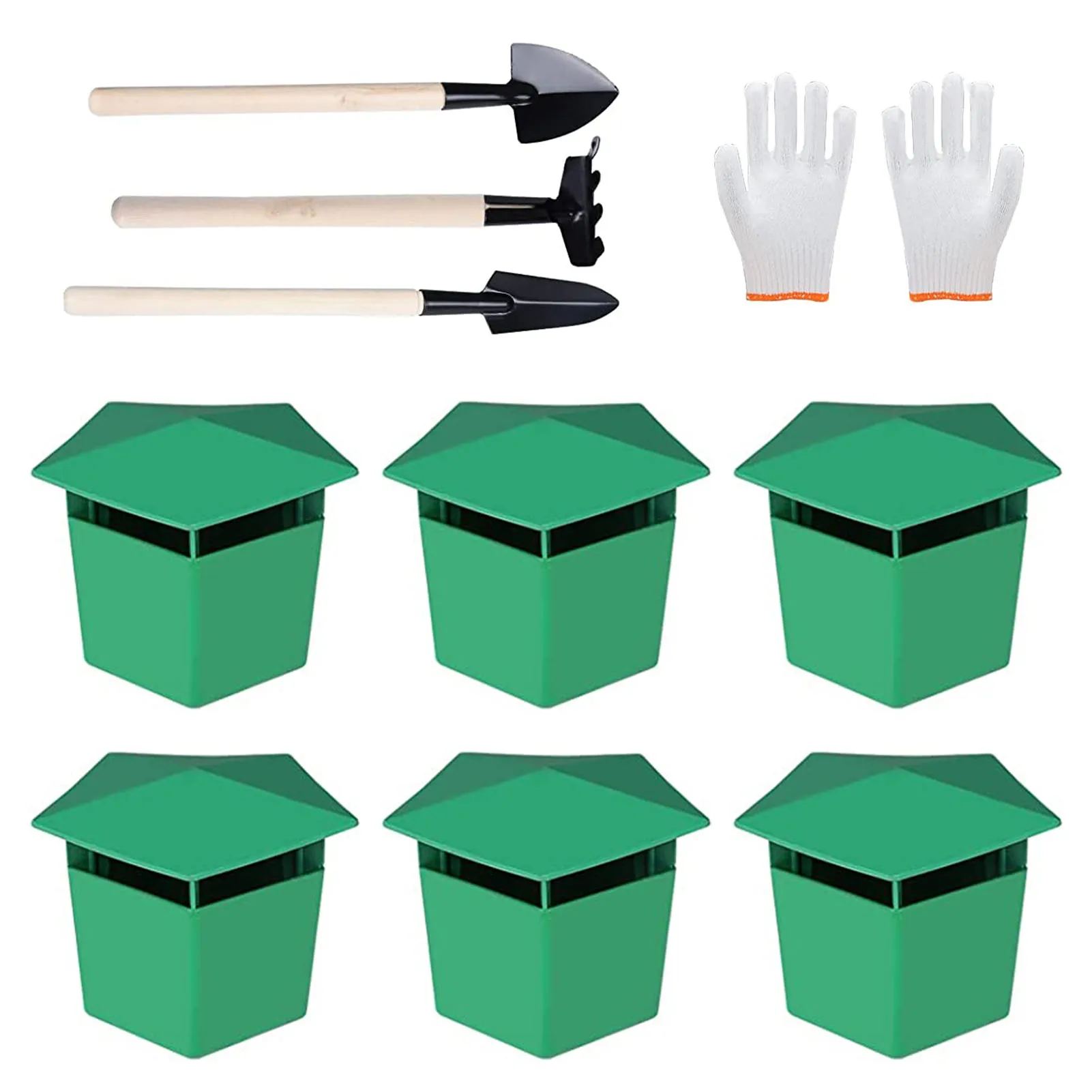 

6pcs Snail Trap Set Snail And Slug Trap With Digging Tools And Gloves Eco-Friendly Snail Catcher Safe And Simple Way To Catch