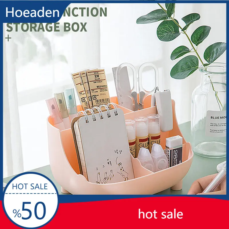 

Desktop Organizer Pen Holder Multifunctional Makeup Pencil Storage Stand Box