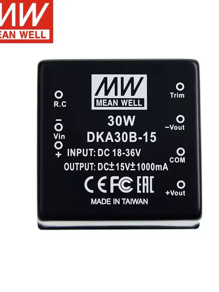 MEAN WELL Источник питания DKA30A/DKA30B/DKA30C 30 Вт Плюс/минус 5 в 12 В 15 DC-DC двойной выход 05