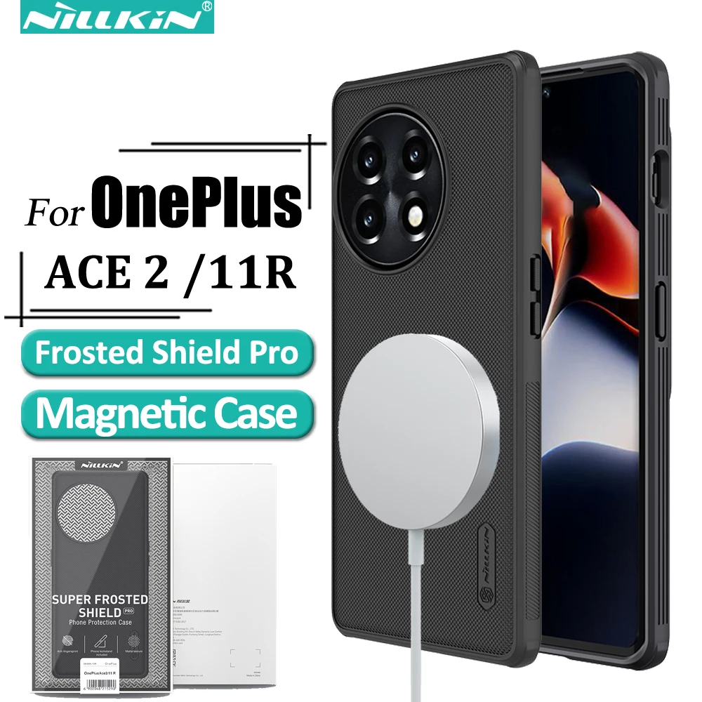 

Nillkin for OnePlus Ace 2 / OnePlus 11R Magnetic Case,Super Frosted Shield Pro PC+TPU Protection Back Cover