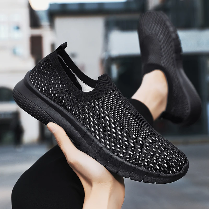 

Large Size Men's Shoes Summer Mesh Breathable Lightweight Wear-resistant Sports Shoes Outdoor Running Fitness Tennis Shoes Boys