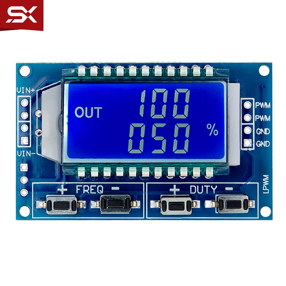 

1Hz-150Khz Signal Generator Module DC 5V 12V 24V Adjustable PWM Pulse Frequency Function Generator Duty Cycle TTL LCD Display