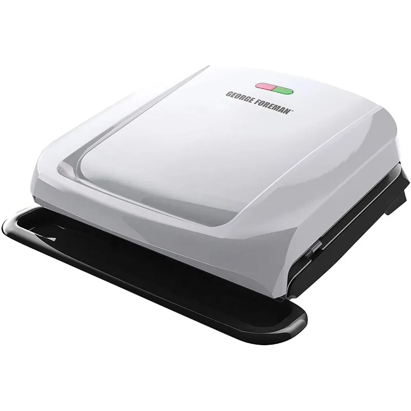 

George Foreman 4 Serving Electric Indoor Grill and Panini Press in Silver