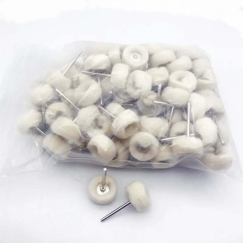 20Pcs Mini grinding sanding head abrasive disc felt 3mm Shank buffing wheels metal Polish Brush Drill Rotary Tool Accessories images - 6