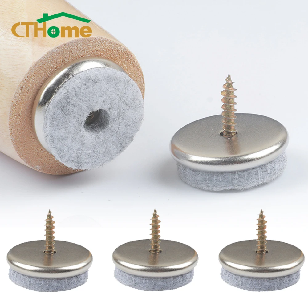 

16pcs Felt Pads Chair Legs Mat for Furniture Feet Sofa Table Non-slip Nail Floor Protection 18mm/20mm/22mm28mm/30mm/38mm